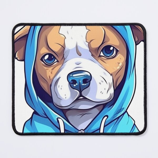 Item preview, Cool Pitbull In Blue Hoodie designed and sold by Pockets4Life.