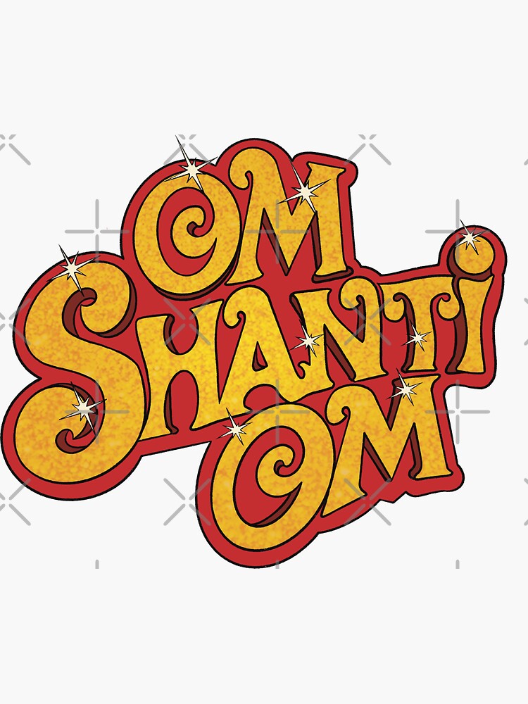 Sticker (Radium) Om Shanti in Hindi -Small Brahma Kumaris - Godly Gifts |  Gifts for Brahma Kumaris | Official