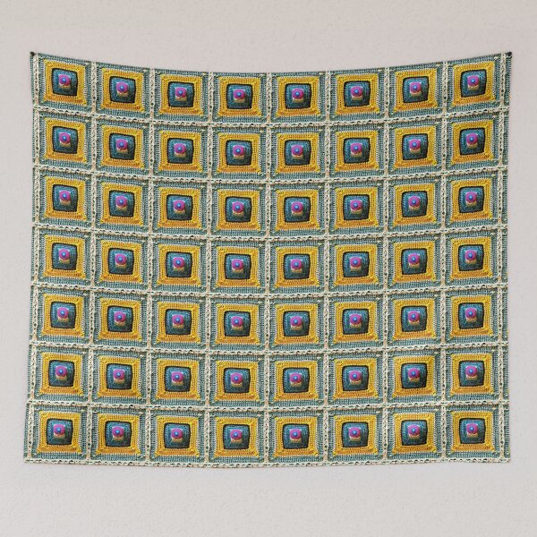 Item preview, Crocheted grandmother's squares. Abstraction. designed and sold by Natalia-Vlad.