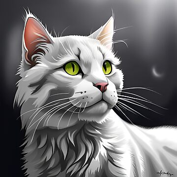 Artwork thumbnail, Cute Grey Cat Illustration by Mugs and Shirts