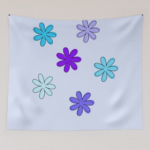 Item preview, Blue and Purple Flowers designed and sold by Jilliansshop.