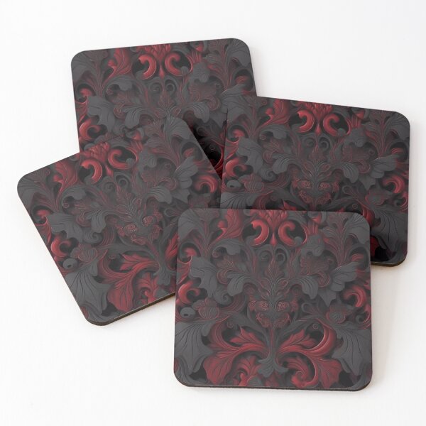 Item preview, Red and black pattern in a Gothic style designed and sold by Nosy is Everything.