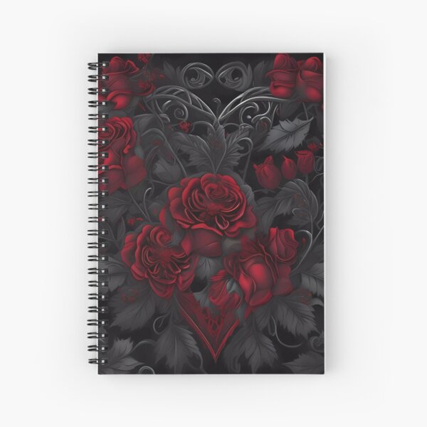 Item preview, Red roses with black foliage- gothic inspired designed and sold by SMLThreads.