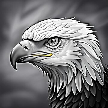 Artwork thumbnail, Eagle in black and white by Mugs and Shirts