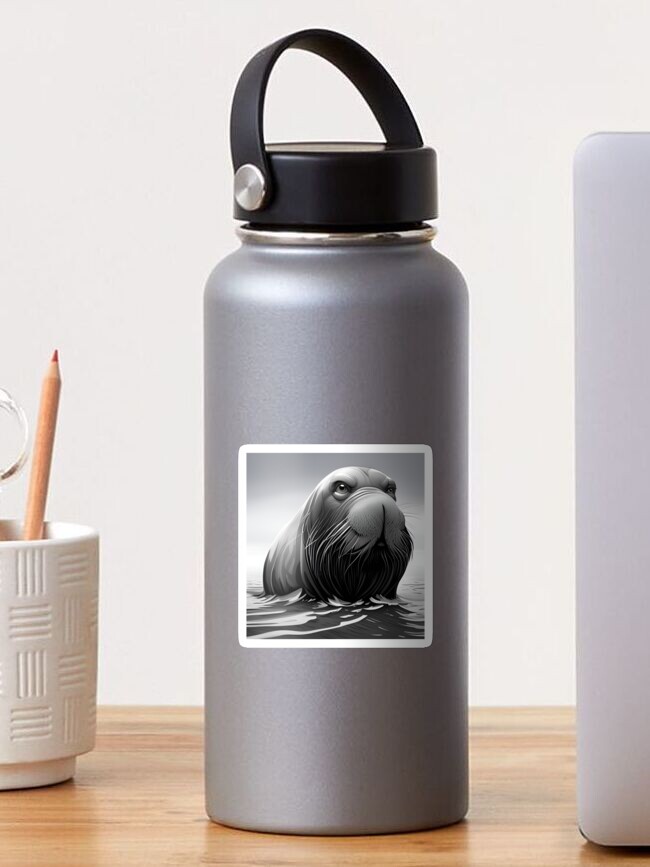 Thumbnail 1 of 3, Sticker, walrus designed and sold by TeeMugs3.