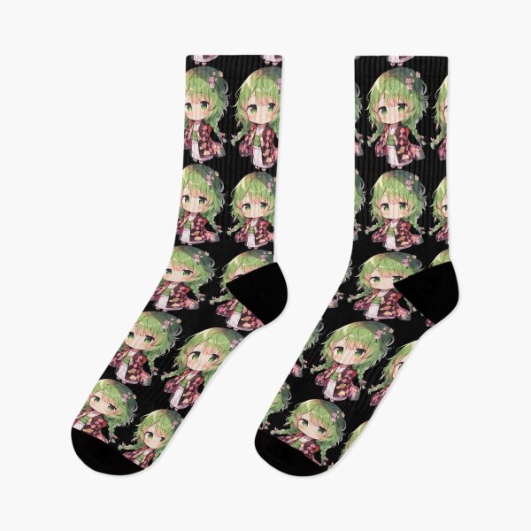 Aperçu de l'œuvre Anime Chibi aux cheveux verts dans un kimono créée et vendue par ScarletClover.