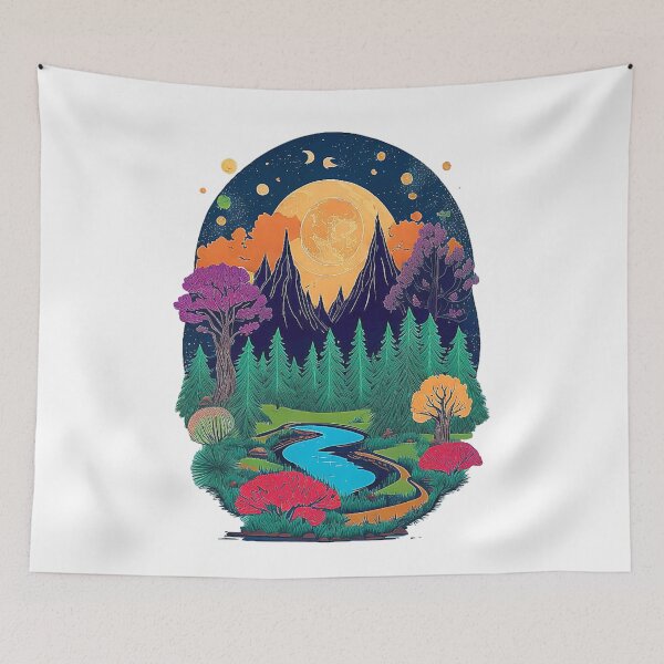Item preview, At night in a natural idyll designed and sold by Minpadesign.