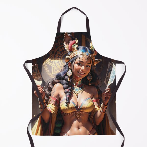 Item preview, Cheerful and super cute inca girl with little flags designed and sold by zotilus.