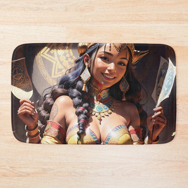 Item preview, Cheerful and super cute inca girl with little flags designed and sold by zotilus.