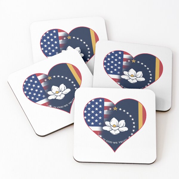 Item preview, State of Mississippi Flag and American Flag Fusion Design designed and sold by Gsallicat.