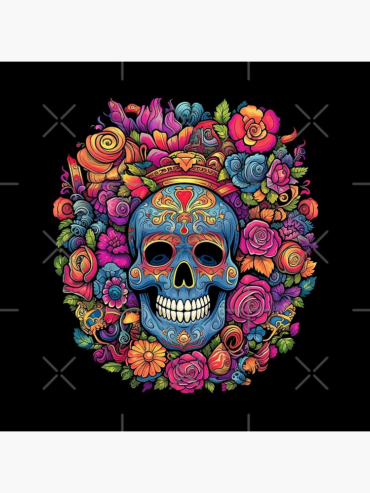 Premium Photo  Sale with skull and neon decorations for the day of the dead