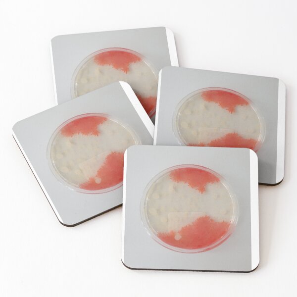 Item preview, Red bacterial colonies on PCA designed and sold by Fromthelab.