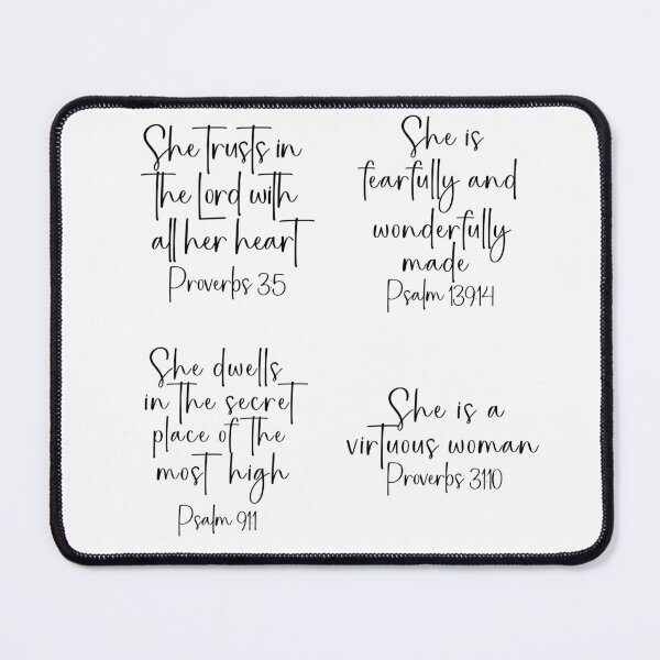 Item preview, She - Four Encouraging Bible Verses - Inspirational Verses designed and sold by ScriptureDesign.