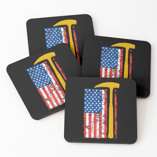 Item preview, Geologist Rock Pick Hammer - Rockhounding Distressed US Flag designed and sold by Laura Rucker - Cackling Chick.