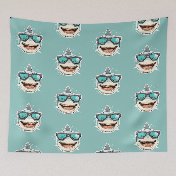 Item preview, Playful Shark with Sunglasses Stickers for the Upcoming Summer Season designed and sold by pixeldizajn.