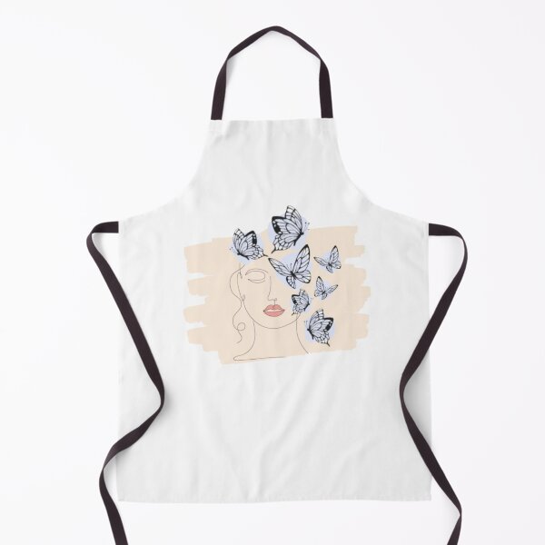 Item preview, Butterflies with woman's face profile designed and sold by MoshisooPrint.