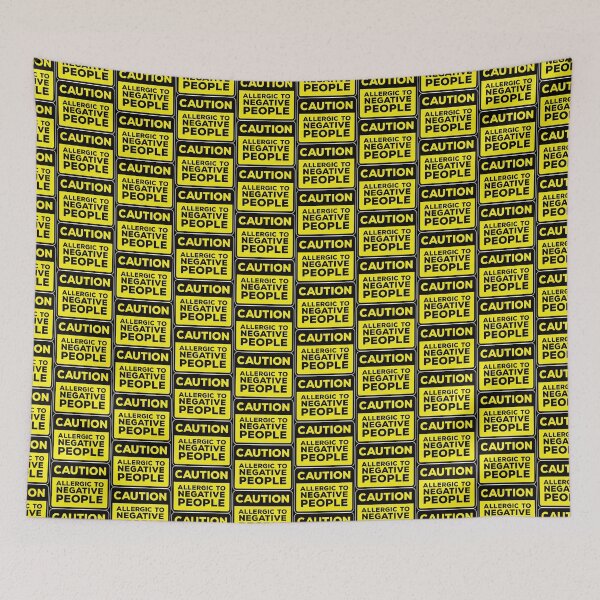 Item preview, Funny Yellow Road Sign - Caution Allergic to Negative People designed and sold by Rhu Creations.