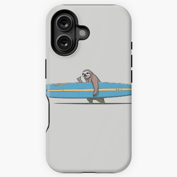 Vista previa del artículo con la obra «Surfista Perezoso y su tabla de surf», diseñado y vendido por feferreira.