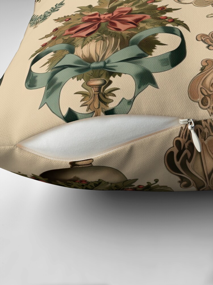 Thumbnail 2 of 4, Pillow, Christmas Victorian Ornaments Design Set 2 designed and sold by HowToHoliday.