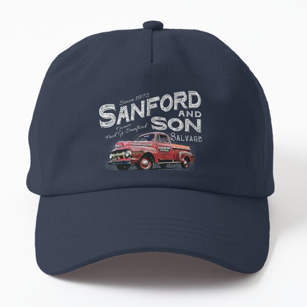 Vista previa del artículo con la obra «Sanford and Son compramos y vendemos camioneta roja chatarra golpeada», diseñado y vendido por Alema Art.