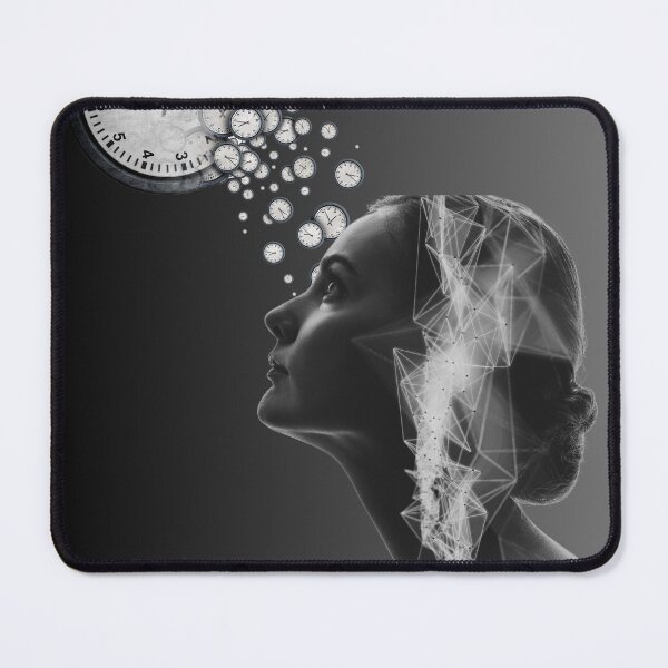 Item preview, Black and white style of a woman thinking about passing time  designed and sold by AEROSPACE-IND.