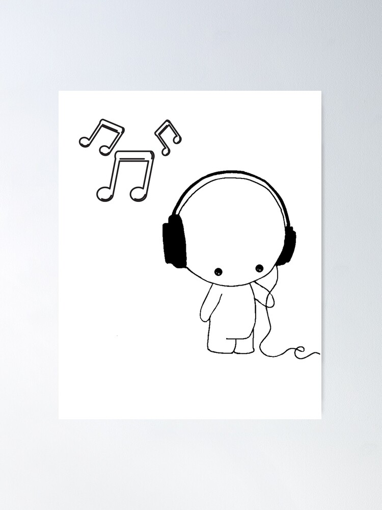 Music Headphones with voice sign Music Headphones Sticker by  Trenddesigns24