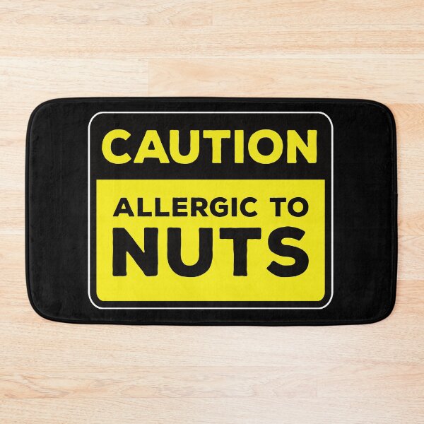 Item preview, Funny Yellow Road Sign - Caution Allergic to Nuts designed and sold by Rhu Creations.