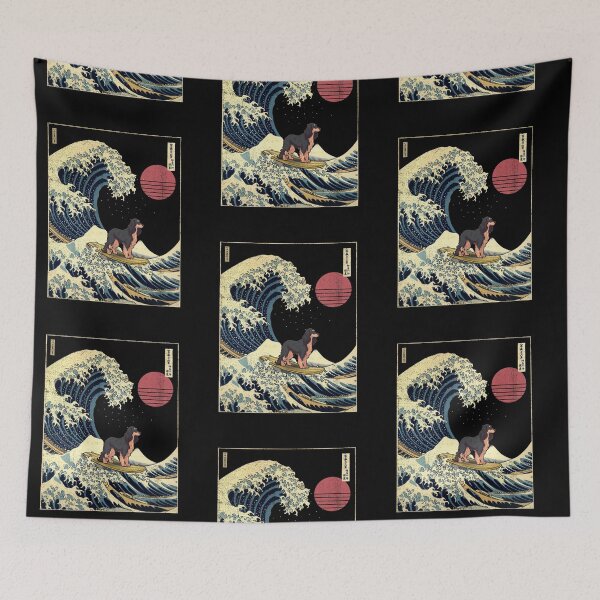 Item preview, Gordon Setter Kanagawa Japanese Surfing Wave designed and sold by rafaeltto.
