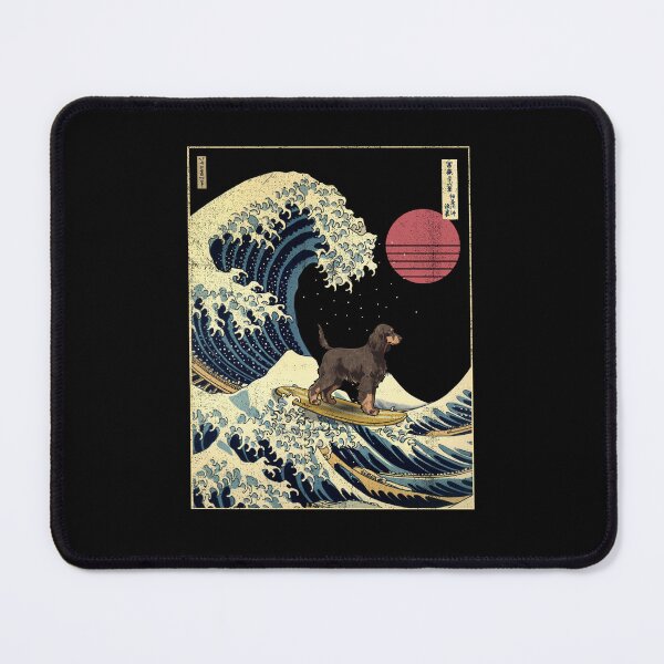 Aperçu de l'œuvre Gordon Setter Kanagawa Japanese Surfing Wave créée et vendue par rafaeltto.