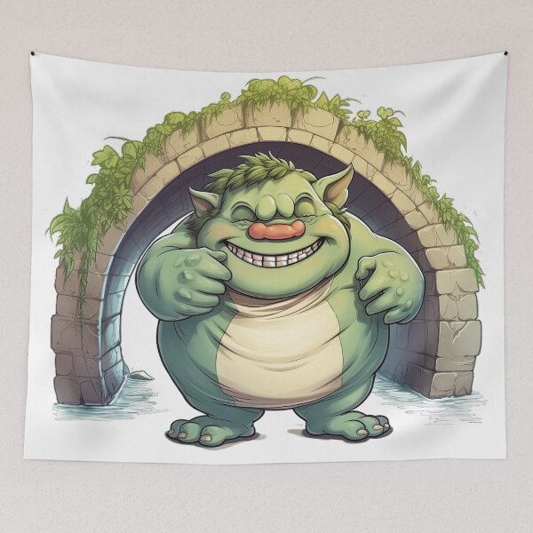 Item preview, A cute Troll under a bridge designed and sold by cece4410.