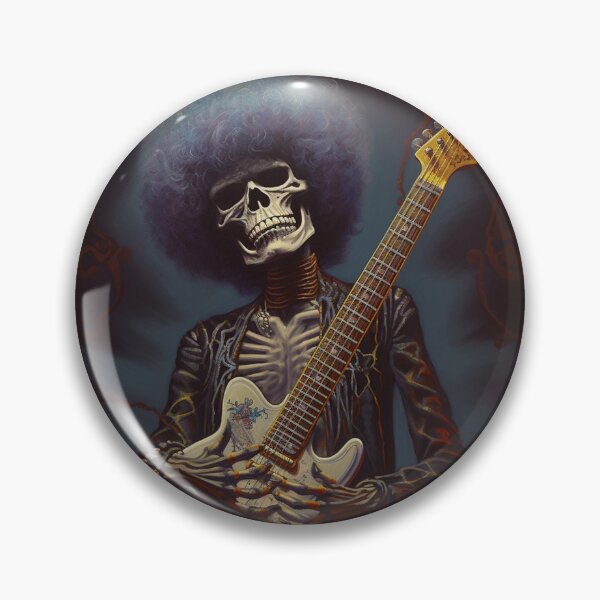 Item preview, Jimi Hendrix - Esqueleto del Día de los Muertos designed and sold by xrats.