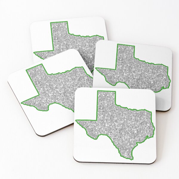 Item preview, white and green glitter texas designed and sold by mtayzart.