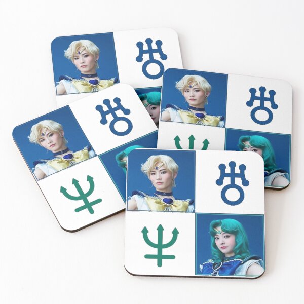 Item preview, Sailor Uranus and Sailor Neptune Checkers designed and sold by nothingtolookat.