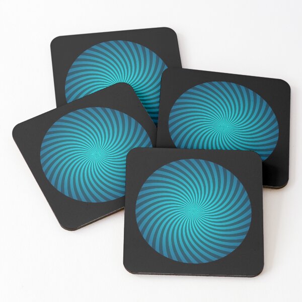 Item preview, Hypnotic Spiral "Discordia" - Cyan, Circle, Counter-Clockwise designed and sold by Ella Jameson.