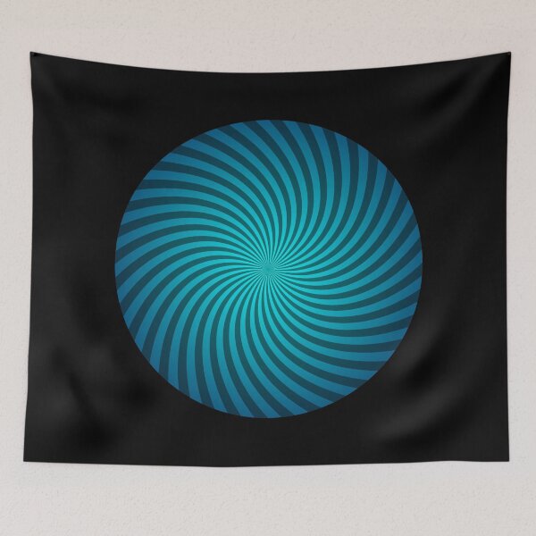 Item preview, Hypnotic Spiral "Discordia" - Cyan, Circle, Counter-Clockwise designed and sold by Ella Jameson.