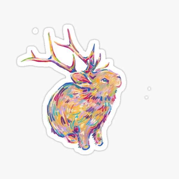 Item preview, Rainbow Jackelope designed and sold by Mari Jagt.