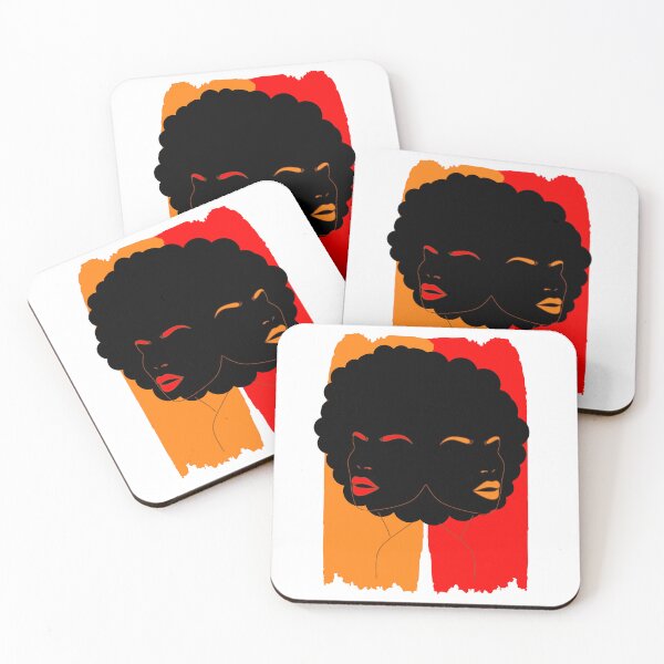 Item preview, Twin Sister Afros Orange & Red N.4 designed and sold by AJdodd.