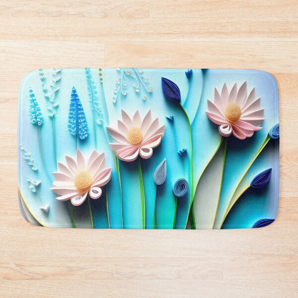 Item preview, 3D Watercolor flowers, blue and white  designed and sold by Inktown.