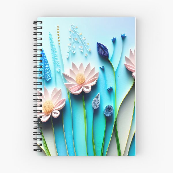 Item preview, 3D Watercolor flowers, blue and white  designed and sold by Inktown.