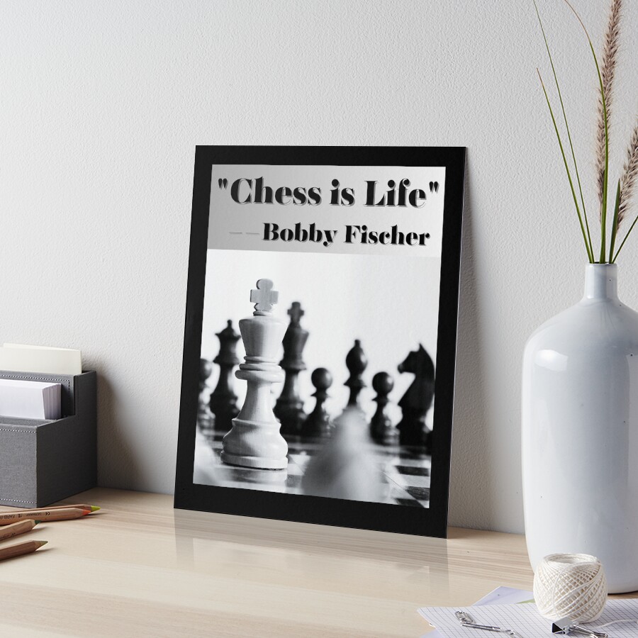 Bobby Fischer King of Chess Art Board Print by LoveGalBlackTan