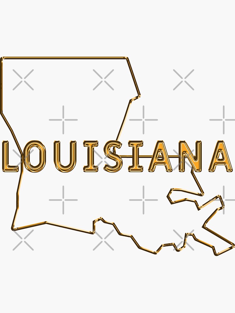 Louisiana State Map Stencil