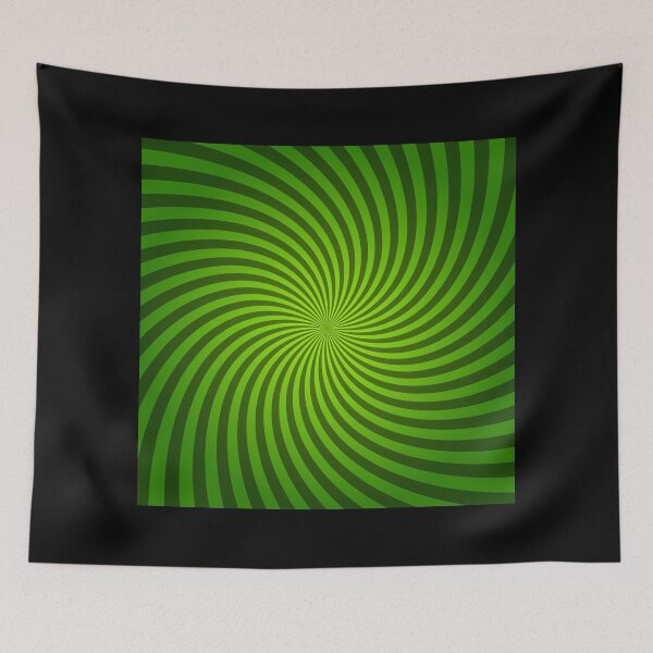 Item preview, Hypnotic Spiral "Discordia" - Green, Square, Counter-Clockwise designed and sold by Ella Jameson.
