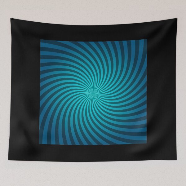 Item preview, Hypnotic Spiral "Discordia" - Cyan, Square, Counter-Clockwise designed and sold by Ella Jameson.