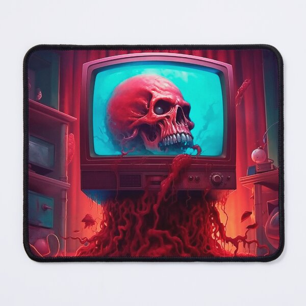 Item preview, Skull Inside a TV | scary skull designed and sold by ExtrovArt.