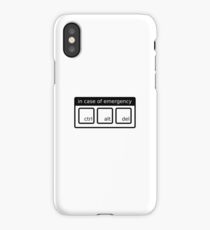 In Case of Emergency - Ctrl, Alt, Del iPhone Case/Skin