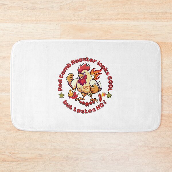 Item preview, Red comb Spicy rooster on white background designed and sold by Narcisa22.