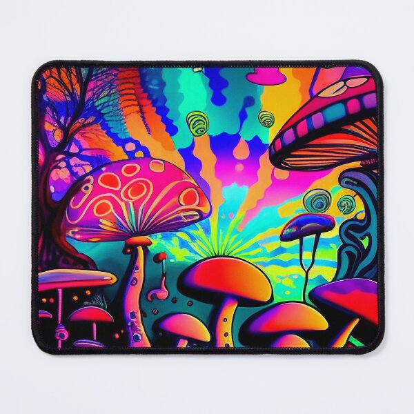 Item preview, Vibrant Mushroom in the Jungle - Colorful Nature Art designed and sold by JojoArtEvo.