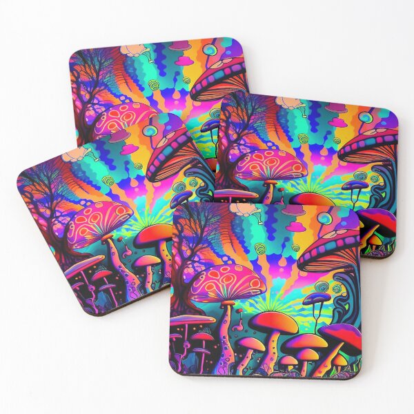 Item preview, Vibrant Mushroom in the Jungle - Colorful Nature Art designed and sold by JojoArtEvo.