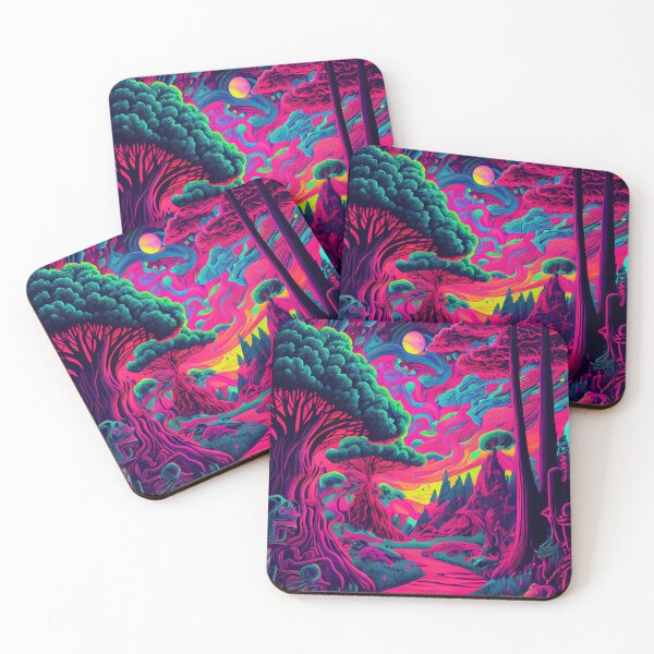Item preview, Vibrant Neon Jungle Colorful Artwork designed and sold by JojoArtEvo.