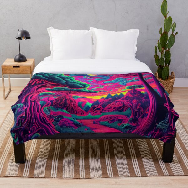 Item preview, Vibrant Neon Jungle Colorful Artwork designed and sold by JojoArtEvo.